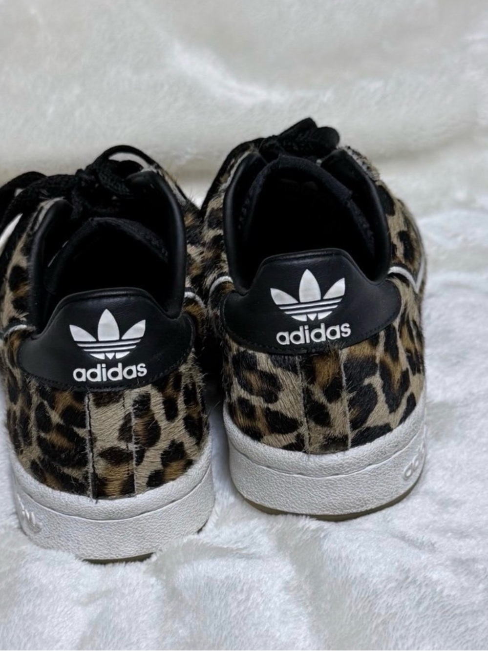 adidas Leopard-Print Low Tops in Black & Brown - Picture 3 of 7